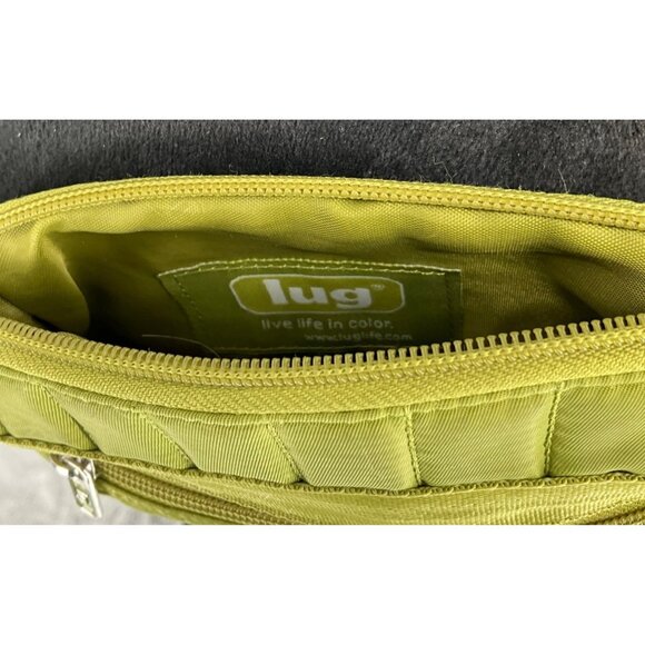 Lug Quilted Crossbody Bag With Adjustable Strap & Zipper Pocket - Olive Green - Picture 6 of 6